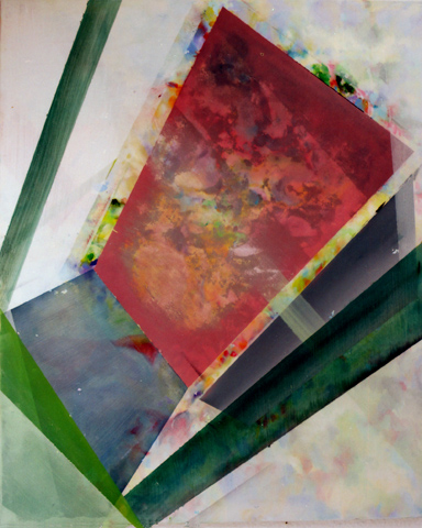 untitled (Room), 2007 / 2010, oil, acrylic, canvas, palimpsest (overpainting),
  90 × 70 cm (Kirsten Kötter) / ohne Titel (Zimmer), Palimpsest (Übermalung)