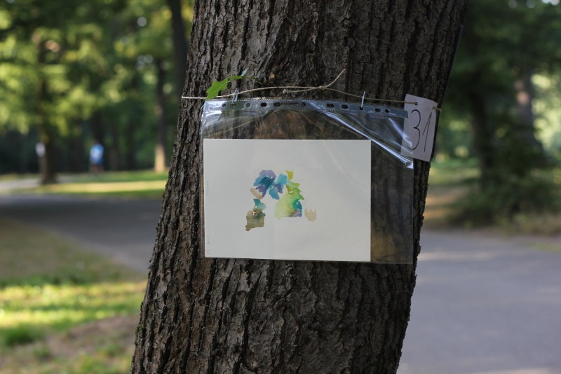 2025-08-20_malathon-chemnitz_baum_2937, watercolour, 17 × 24 cm (Kirsten Kötter)