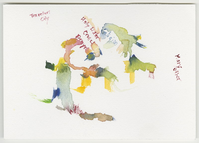 2019-06-11_irl-cork-crawford-art-gallery-tralkin-with-travellers, watercolour, 12 × 17 cm (Kirsten Kötter)