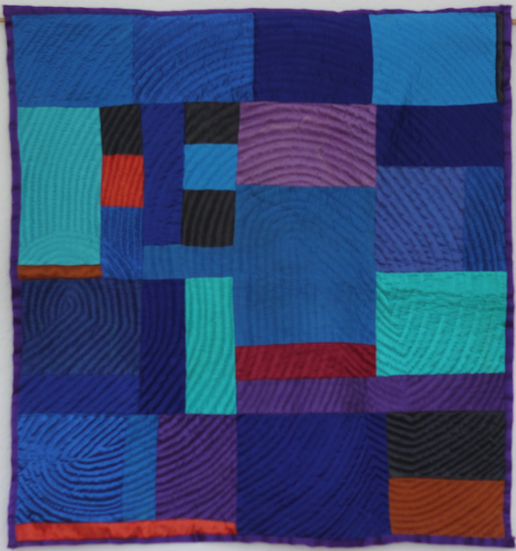 70x67cm_blau-tuerkis-kleiner, Quilt, 70 × 67 cm (Dorothee Kötter)
