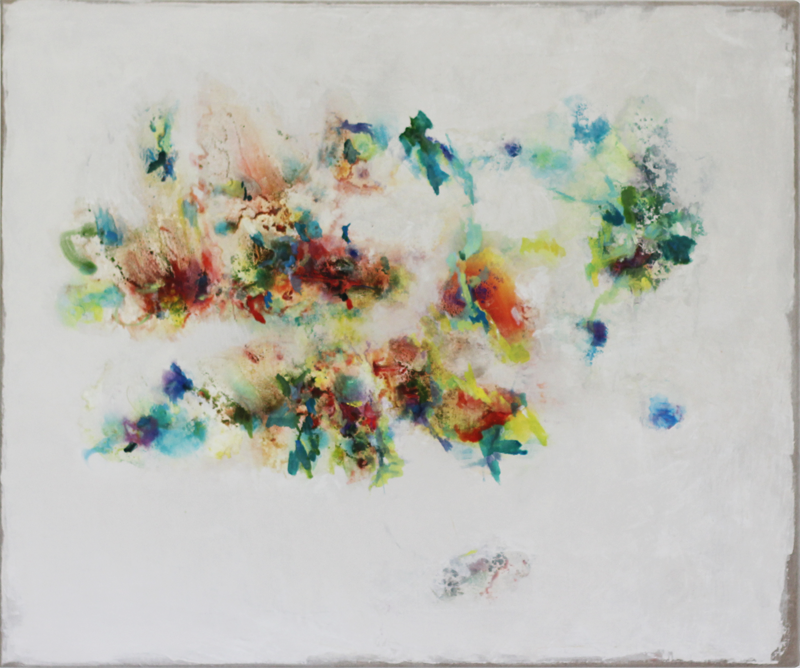 2022-02_05_zwei-farbige-straenge_2359, oil on canvas, 50 × 60 cm (Kirsten Kötter)