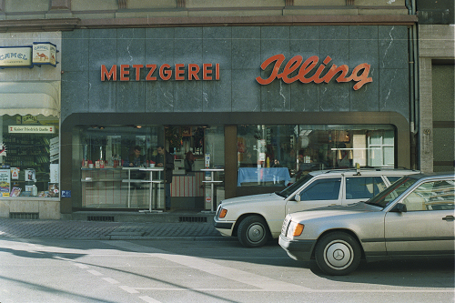 Frankfurt a. M., Grüneburgweg 47, 1997, Metzgerei Illing, Foto: Kirsten Kötter