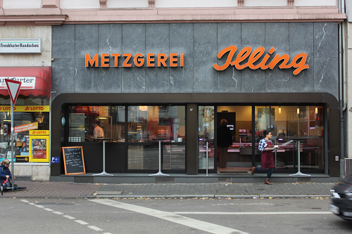 Frankfurt a. M., Grüneburgweg 47, 2017, Metzgerei Illing, Foto: Kirsten Kötter