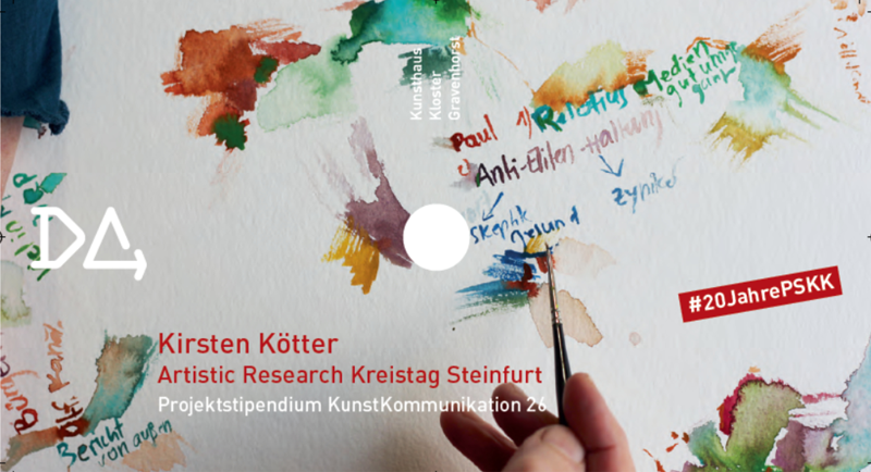 Einladungskarte des DA Kunsthauses Kloster Gravenhorst: Kirsten Kötter - Artistic Research Kreistag Steinfurt