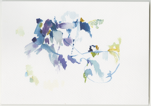 2015-11-07_52-4_13-4_sehitlik-moschee_maenner, watercolour, 17 × 24 cm (Kirsten Kötter)