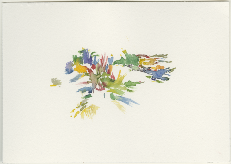 2022-01-30_budenheim-deich-vogel-waeldchen, watercolour, 12 × 17 cm (Kirsten Kötter)