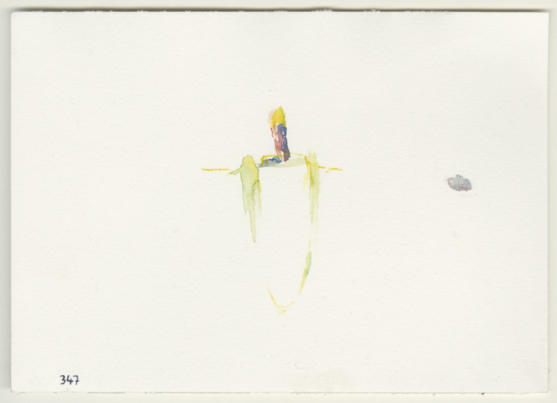 2022-03-25_sassen-waldfriedhof, watercolour, 12 × 17 cm (Kirsten Kötter)