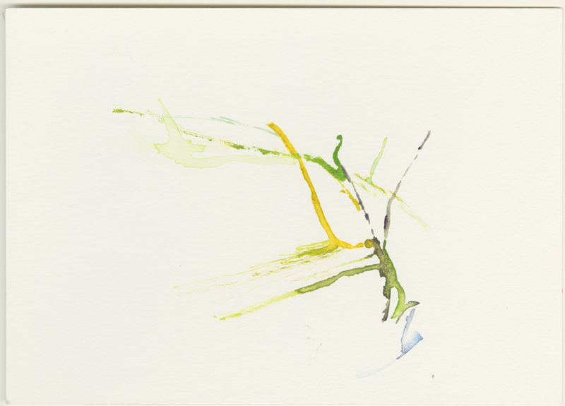 2023-11-17_the-gong-sax-melange_teil2-5, watercolour, 17 × 24 cm (Kirsten Kötter)
